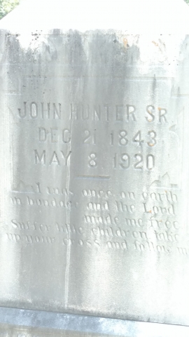 John Hunter, Sr. 12-21-1843 - 05-08-1920